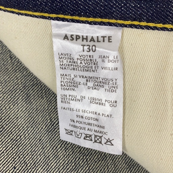 Asphalte men’s raw Selvedge denim jeans size 30 - Picture 8 of 11